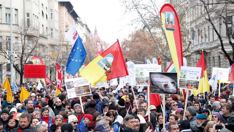 europe times european news trendy Hungarians protest slave law Thousands take to streets in hungary