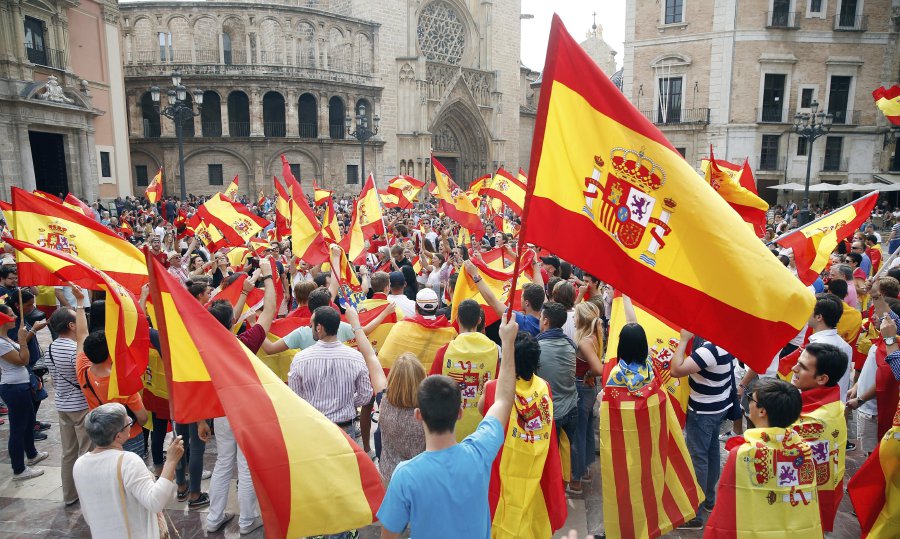 Protest against Catalan independence referendum